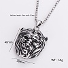 Gothic 316 Surgical Stainless Steel Pendant Box Chain Necklaces for Men ZF3615-6-1