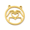 201 Stainless Steel Outline Pendants STAS-E175-02G-1