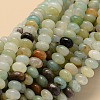 1 Strand Rondelle Natural Flower Amazonite Beads Strands G-PA0001-66-5