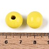 Spray Painted Round Natural Schima Wood Beads WOOD-A018-12mm-04-3
