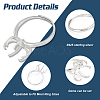 Rhodium Plated Sterling Silver Adjustable Ring Components STER-BC0002-32-4