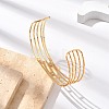 304 Stainless Steel Cuff Bangles for Women BJEW-B108-15G-3