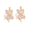 Rack Plating Alloy Enamel Pendants FIND-A040-08E-03G-1