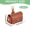 Imitation Leather Wedding Ring Storage Case with Alloy Clasps for Pet AJEW-WH0542-85-2