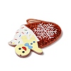 Christmas Translucent Resin Pendants RESI-K019-09D-4