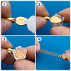 100Pcs 2 Colors Tibetan Style Alloy Glue-on Flat Pad Bails TIBEP-WR0001-02-3