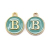 Golden Plated Alloy Enamel Charms X-ENAM-S118-05B-1