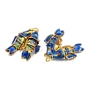Brass Cloisonne Pendants KK-P251-A01-G-05-2
