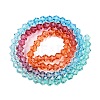 Gradient Color Baking Paint Glass Bead Strands X1-DGLA-A039-T6mm-A017-2