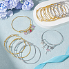 30Pcs 2 Colors Adjustable Iron Expandable Bangle Making BJEW-UN0001-63-2