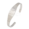 Saint Benedict Religion 304 Stainless Steel Cuff Bangles for Women BJEW-S181-01P-2