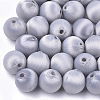 Polyester Thread Fabric Covered Beads WOVE-T007-20mm-08-1