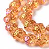 Transparent Electroplate Glass Beads Strands LS-GLAA-C025-01J-4