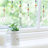 7Pcs 7 Style Transparent Glass Pendant Decorations HJEW-GA0001-44-5