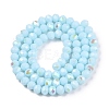 Electroplate Opaque Solid Color Glass Beads Strands EGLA-A044-P6mm-L06-2
