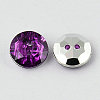 2-Hole Taiwan Acrylic Rhinestone Flat Round Buttons BUTT-F015-11.5mm-05-2