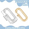 6Pcs 2 Colors Brass Clasps KK-WR0001-79-2