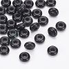  Natural Black Stone European Large Hole Beads G-NB0003-72B-02-4