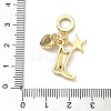 Brass Pave Clear Cubic Zirconia European Dangle Charms KK-P345-44G-3