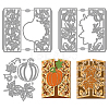 Autumn Pumpkin & Maple Leaf Carbon Steel Cutting Dies Stencils DIY-WH0309-2155-1