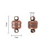 30 Set 6 Colors Brass Magnetic Clasps KK-CJ0001-63-2
