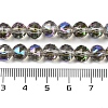 Transparent Electroplate Glass Beads Strands EGLA-N002-34C-C19-4