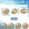 38Pcs 1-Hole Alloy Buttons BUTT-CY0001-20MLG-2