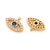 Brass Micro Pave Cubic Zirconia Charms LS-ZIRC-G169-07G-3