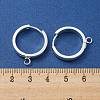 201 Stainless Steel Huggie Hoop Earrings Findings STAS-A167-01V-S-3