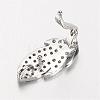 Brass Micro Pave Cubic Zirconia Enhancer Shortener Bails ZIRC-P048-10P-2
