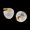 Natural Quartz Crystal Teacher Apple Charms G-Z022-02B-G-2