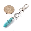 Pointed Synthetic Turquoise Pendant Decorations HJEW-JM01688-03-3