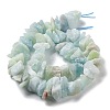 Natural Aquamarine Chip Beads Strands G-M406-A01-4