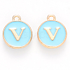 Golden Plated Alloy Enamel Charms LS-ENAM-S118-04V-1