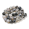 Faceted Natural Dragon Veins Agate Beads Strands G-F447-12mm-L01-3