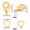 CREATCABIN 40Pcs Brass Open Jump Rings KK-CN0001-09-2