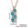 Brass Cubic Zirconia Long Tassel Pendant Necklaces for Fashionable Statement Style DV3387-7-1