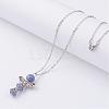 Natural Gemstone Pendant Necklaces NJEW-JN01645-2