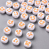 White Opaque Acrylic Beads MACR-N008-42-A01-1