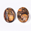 Assembled Synthetic Imperial Jasper and Bronzite  Cabochons G-S329-080H-2
