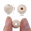 Natural Unfinished Wood Beads WOOD-S651-A12mm-LF-3