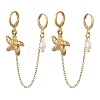 304 Stainless Steel Pendants & Natural Cultured Freshwater Pearl Leverback Earrings EJEW-JE07259-02-3