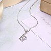 Trendy 925 Sterling Silver Pendant Necklaces NJEW-BB22387-6