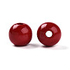 Painted Natural Wood Beads X-WOOD-A018-16mm-11-2