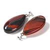 Natural Red Banded Agate Pendants GG-CBACB71-02P-01-2