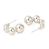 Rack Plating Brass Ear Studs for Women EJEW-Q770-13P-2