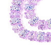 Baking Paint Electroplate Transparent Glass Beads Strands EGLA-N020-04D-3