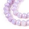 Anti-Tarnish Electroplate Rondelle Glass Beads Strands EGLA-T021-4mm-17-02-3