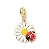 Brass Enamel European Dangle Charms KK-P330-03G-1