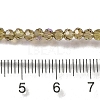 Electroplate Transparent Glass Beads Strands EGLA-A035-T3mm-L16-4